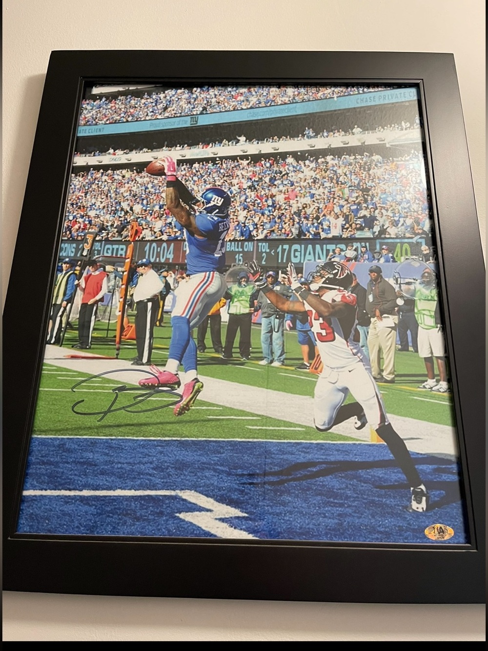 Odell Beckham Jr. Autographed New York Giants 'The Catch' Framed Photo